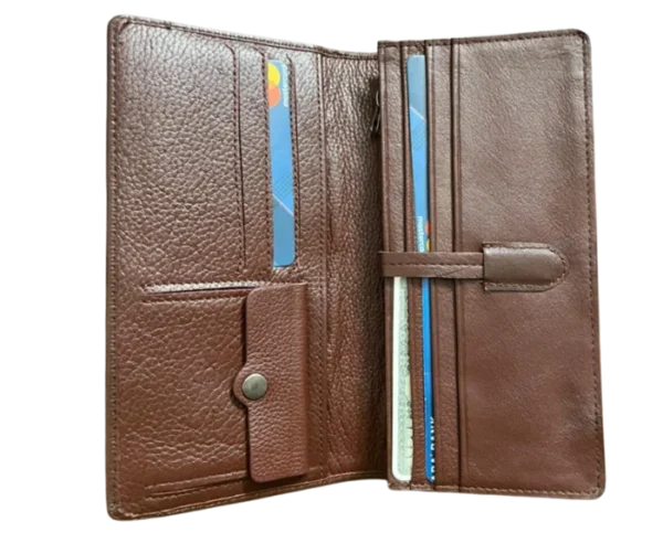 Mobile Cover & Card Holder Long Wallet - Chocolate