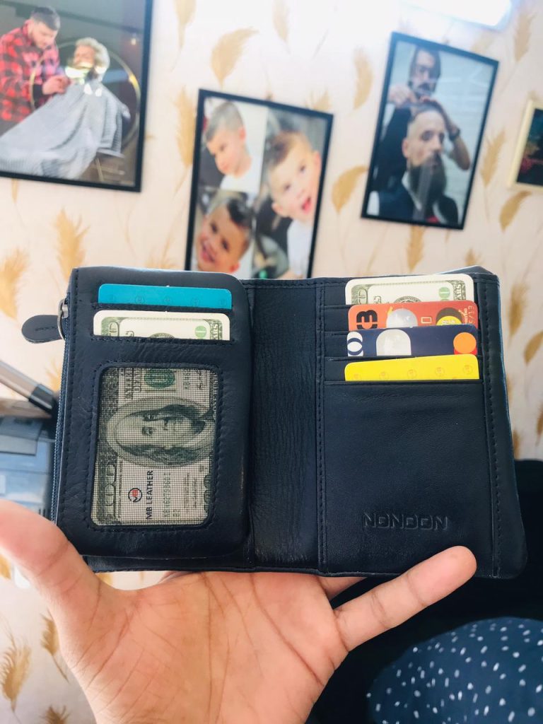 3 Quarter wallet (Blue)